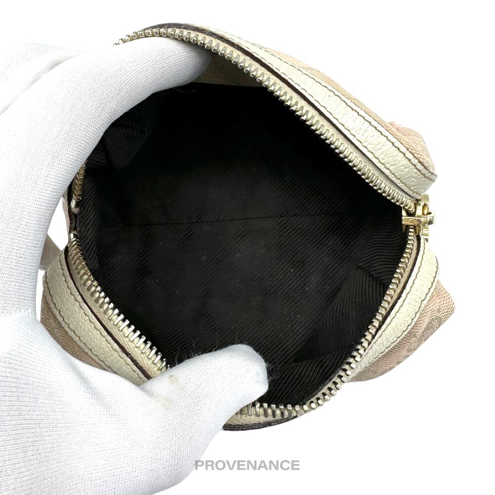 🔴 Gucci Cosmetic Pouch - Powder Pink GG Canvas Heart - Picture 9 of 11